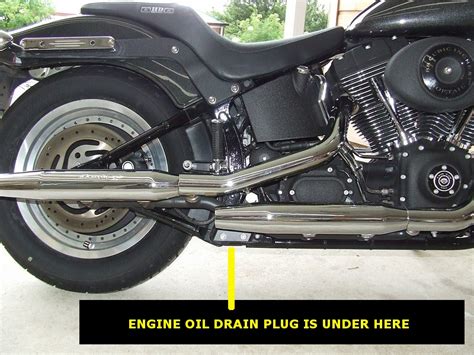 H-D 360 Motorcycle Oil Change Kit - Black Filter. . Harley davidson 103 engine oil drain plug location
